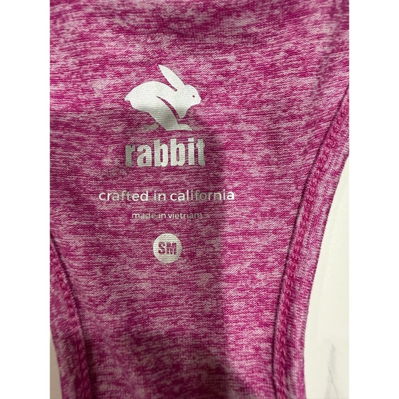 Rabbit EZ Tank Running Top Womens Small Raspberry Heather Racerback RW197 - Picture 4 of 6